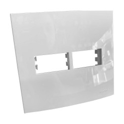 Placas E Suportes 4×4” 2 Postos Horizontais  Branco